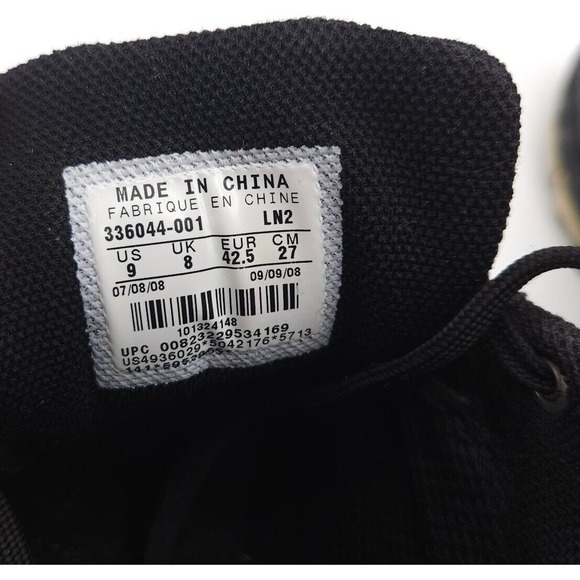 Nike Air (Mens Size 9) Tour Sport‎ Soft Spike Golf Lace Up Shoes Black Silver - Picture 8 of 10